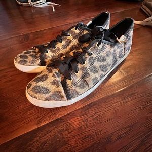 Kids glitter leopard keds